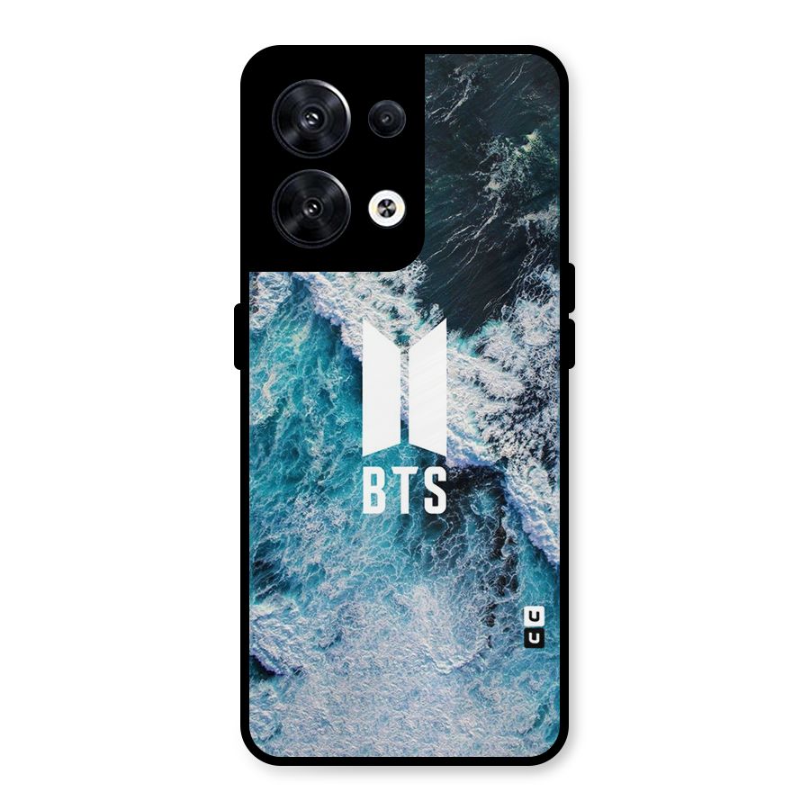 BTS Ocean Waves Metal Back Case for Oppo Reno8 5G