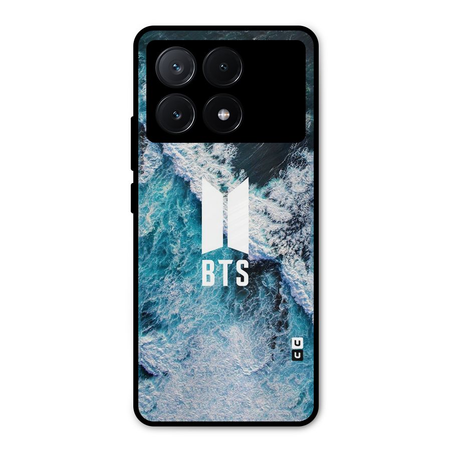 BTS Ocean Waves Metal Back Case for Poco X6 Pro