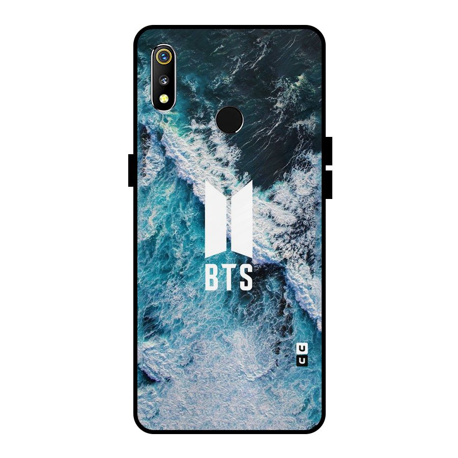 BTS Ocean Waves Metal Back Case for Realme 3i