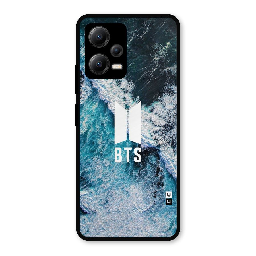 BTS Ocean Waves Metal Back Case for Redmi Note 12 5G