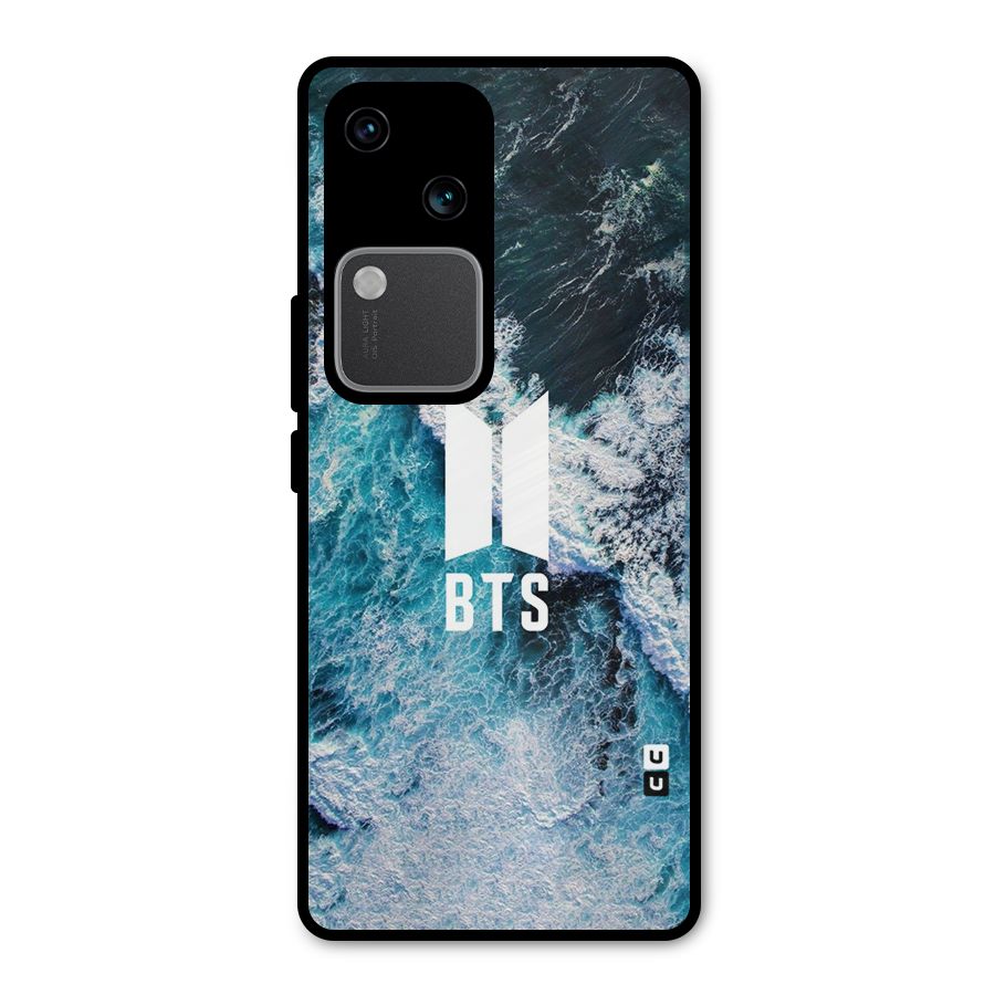 BTS Ocean Waves Metal Back Case for Vivo V30 Pro