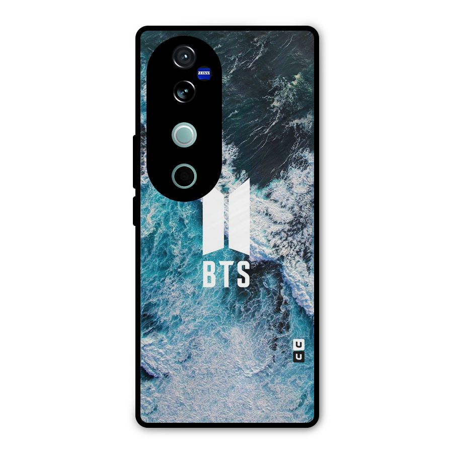 BTS Ocean Waves Metal Back Case for Vivo V40 Pro