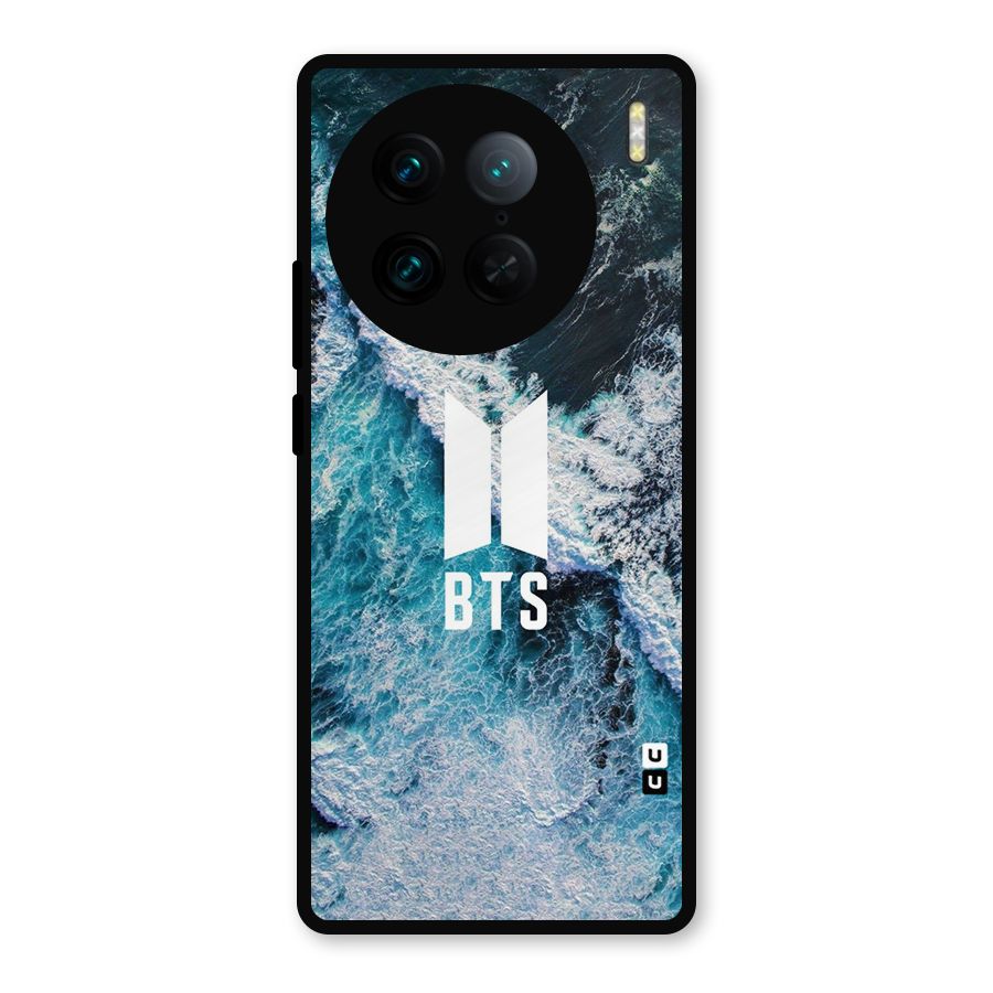 BTS Ocean Waves Metal Back Case for Vivo X90 Pro