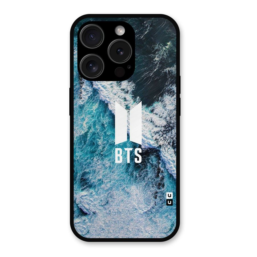 BTS Ocean Waves Metal Back Case for iPhone 15 Pro