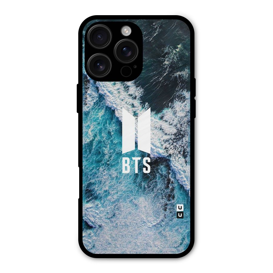 BTS Ocean Waves Metal Back Case for iPhone 16 Pro Max