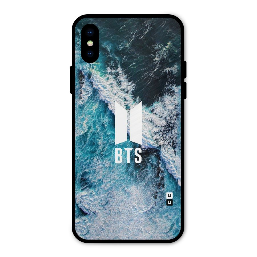BTS Ocean Waves Metal Back Case for iPhone XS