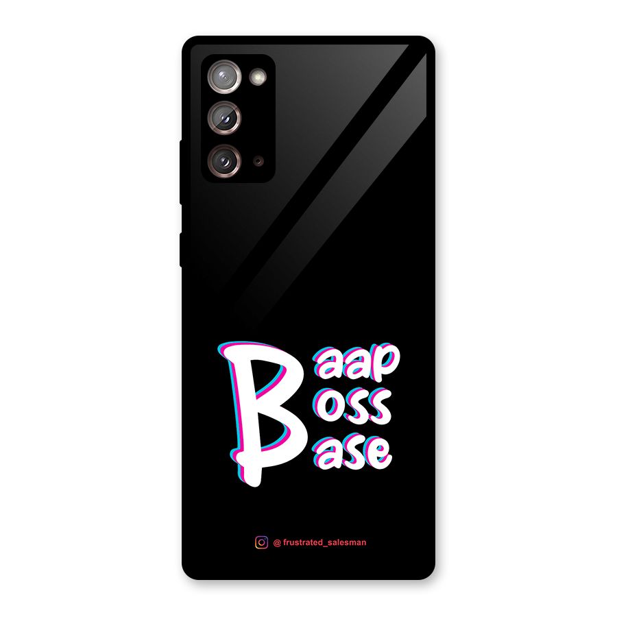 Baap Boss Base Black Glass Back Case for Galaxy Note 20
