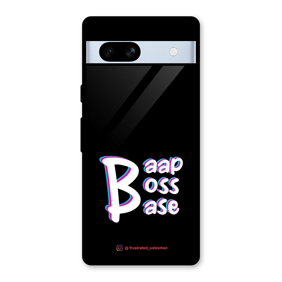 Baap Boss Base Black Glass Back Case for Google Pixel 7a