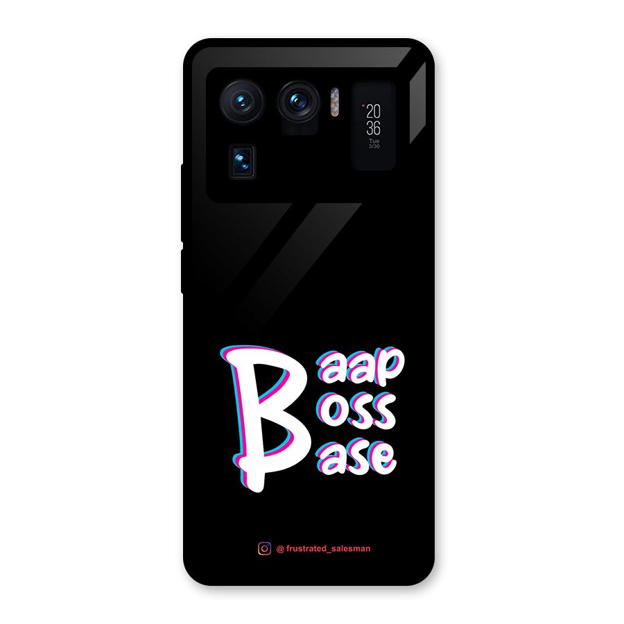 Baap Boss Base Black Glass Back Case for Mi 11 Ultra