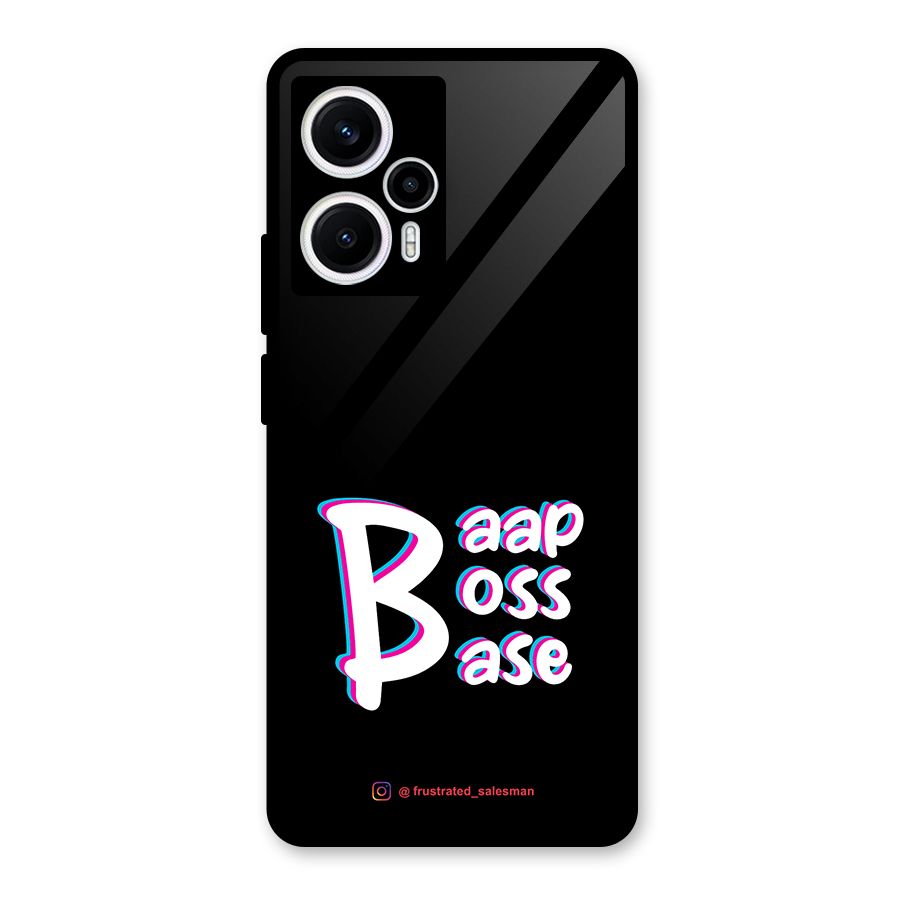 Baap Boss Base Black Glass Back Case for Poco F5