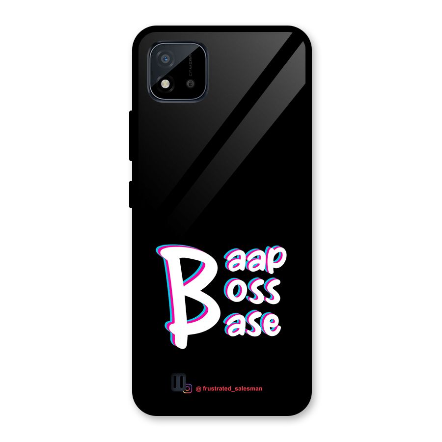 Baap Boss Base Black Glass Back Case for Realme C11 2021