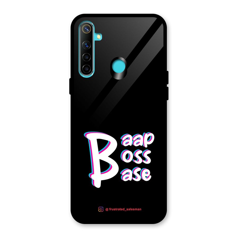Baap Boss Base Black Glass Back Case for Realme Narzo 10