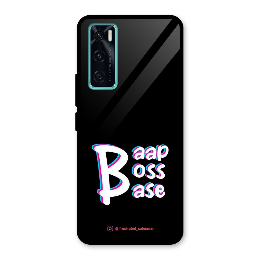 Baap Boss Base Black Glass Back Case for Vivo V20 SE