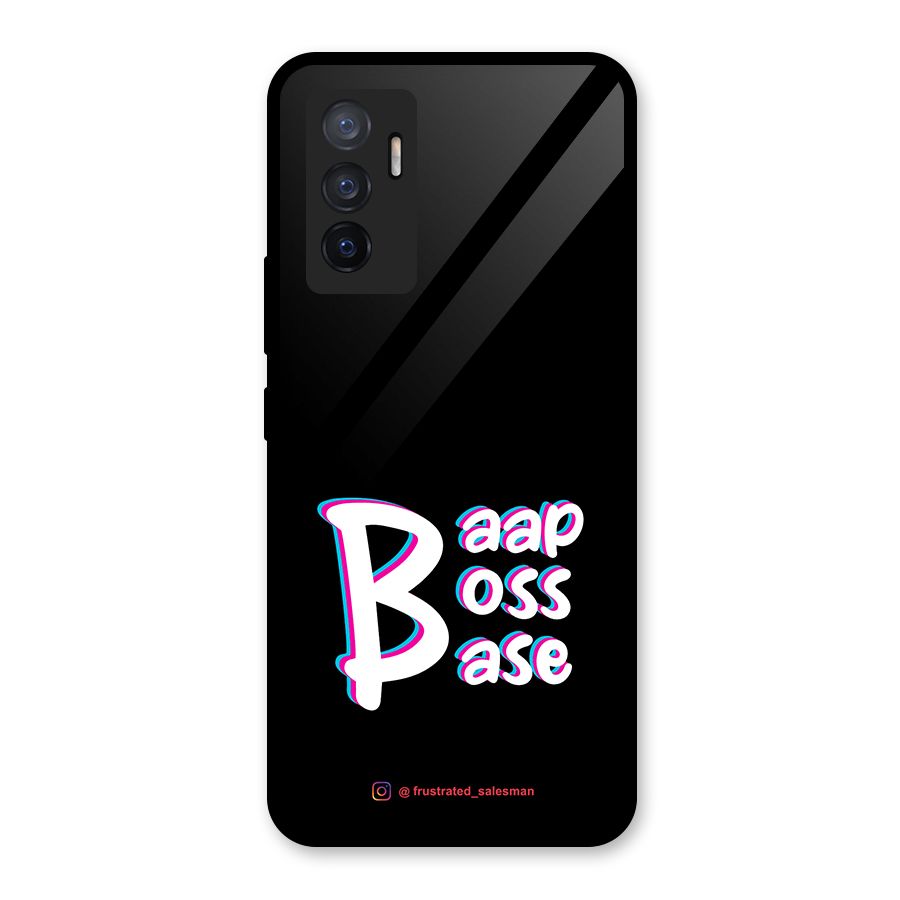 Baap Boss Base Black Glass Back Case for Vivo V23e