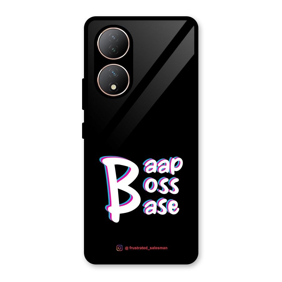 Baap Boss Base Black Glass Back Case for Vivo Y100
