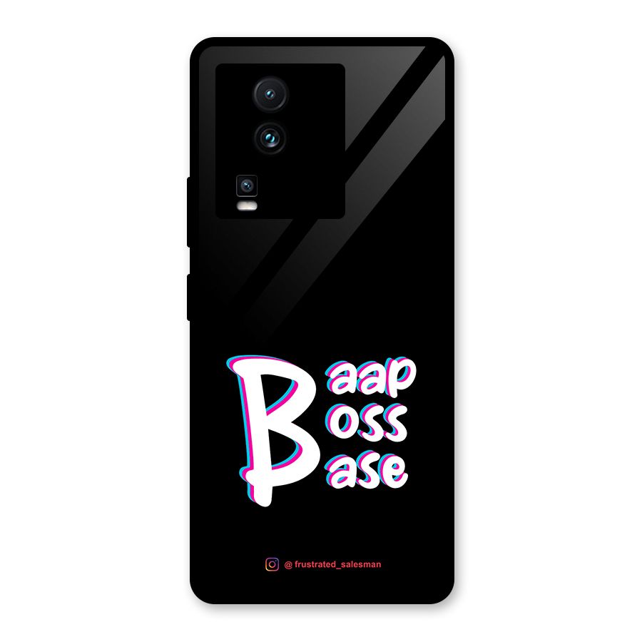 Baap Boss Base Black Glass Back Case for Vivo iQOO Neo 7 Pro