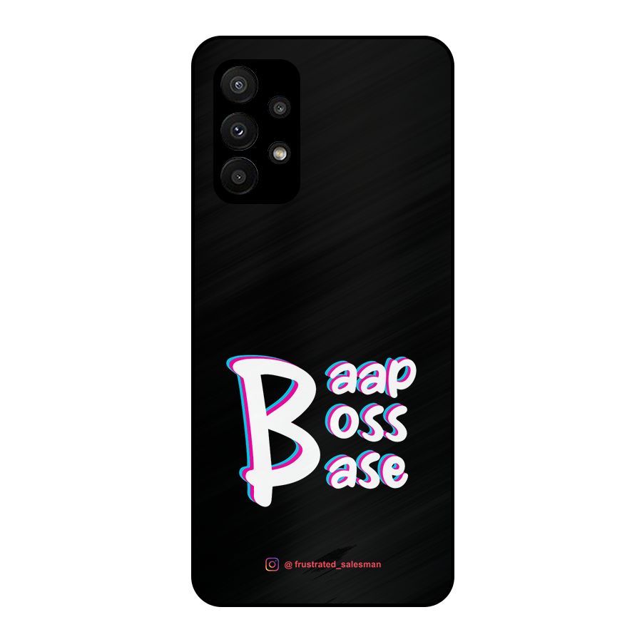 Baap Boss Base Black Metal Back Case for Galaxy A23