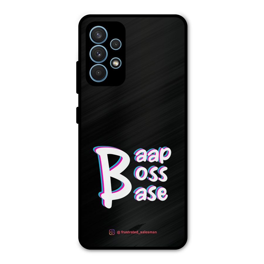 Baap Boss Base Black Metal Back Case for Galaxy A32