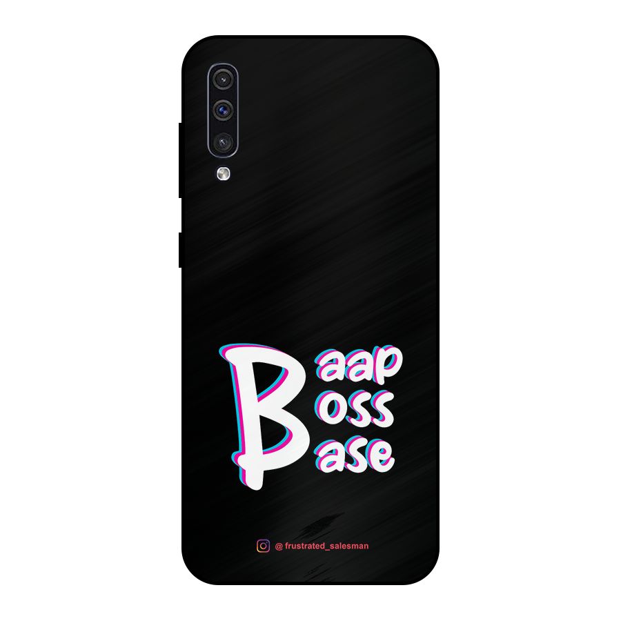 Baap Boss Base Black Metal Back Case for Galaxy A50s