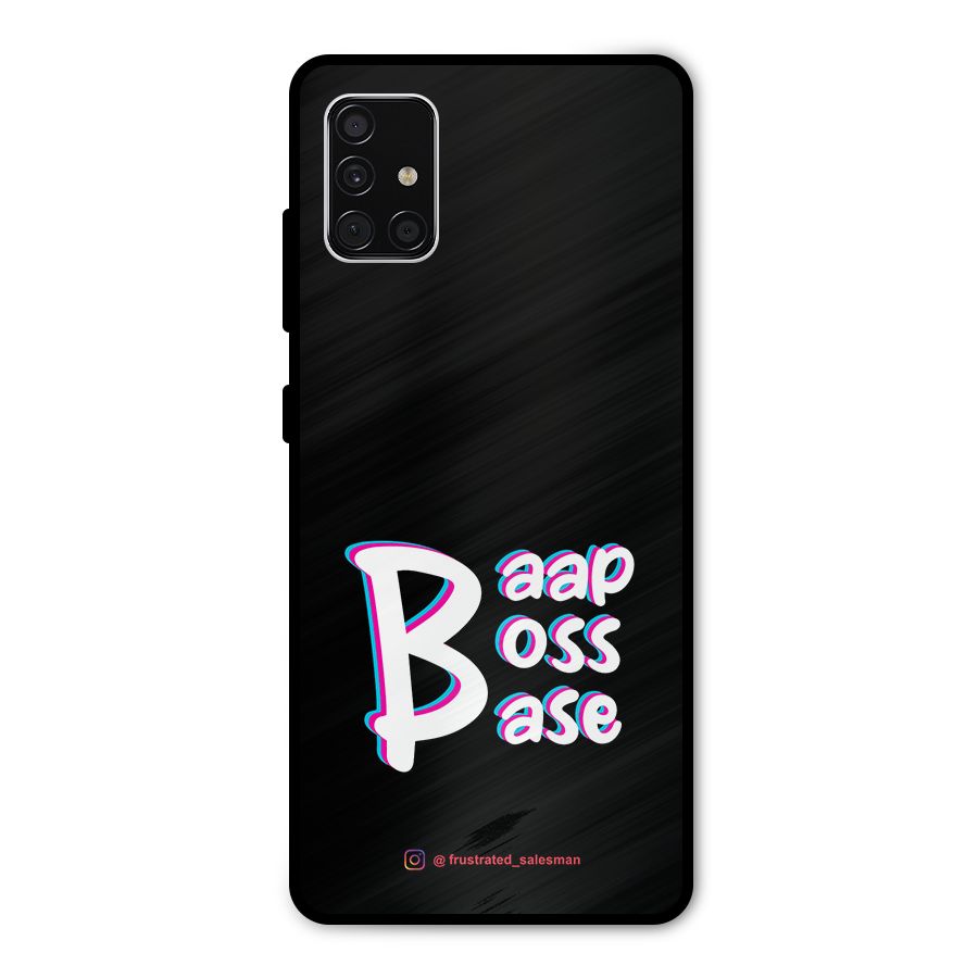 Baap Boss Base Black Metal Back Case for Galaxy A51