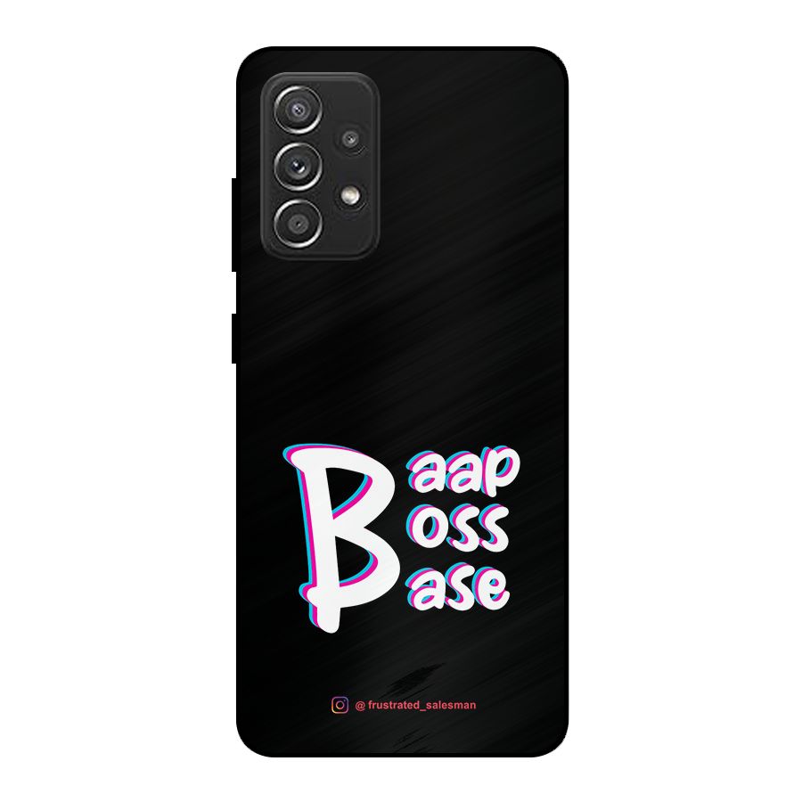Baap Boss Base Black Metal Back Case for Galaxy A52s 5G