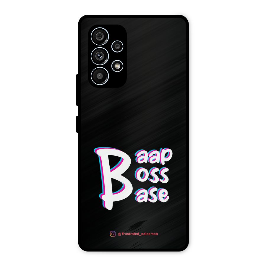 Baap Boss Base Black Metal Back Case for Galaxy A53 5G