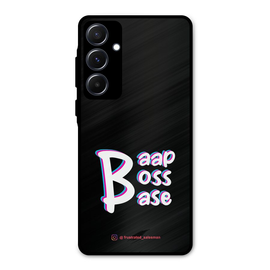 Baap Boss Base Black Metal Back Case for Galaxy A55
