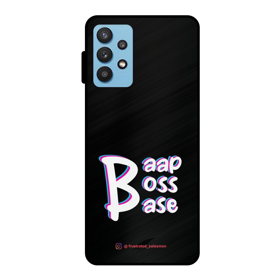 Baap Boss Base Black Metal Back Case for Galaxy M32 5G