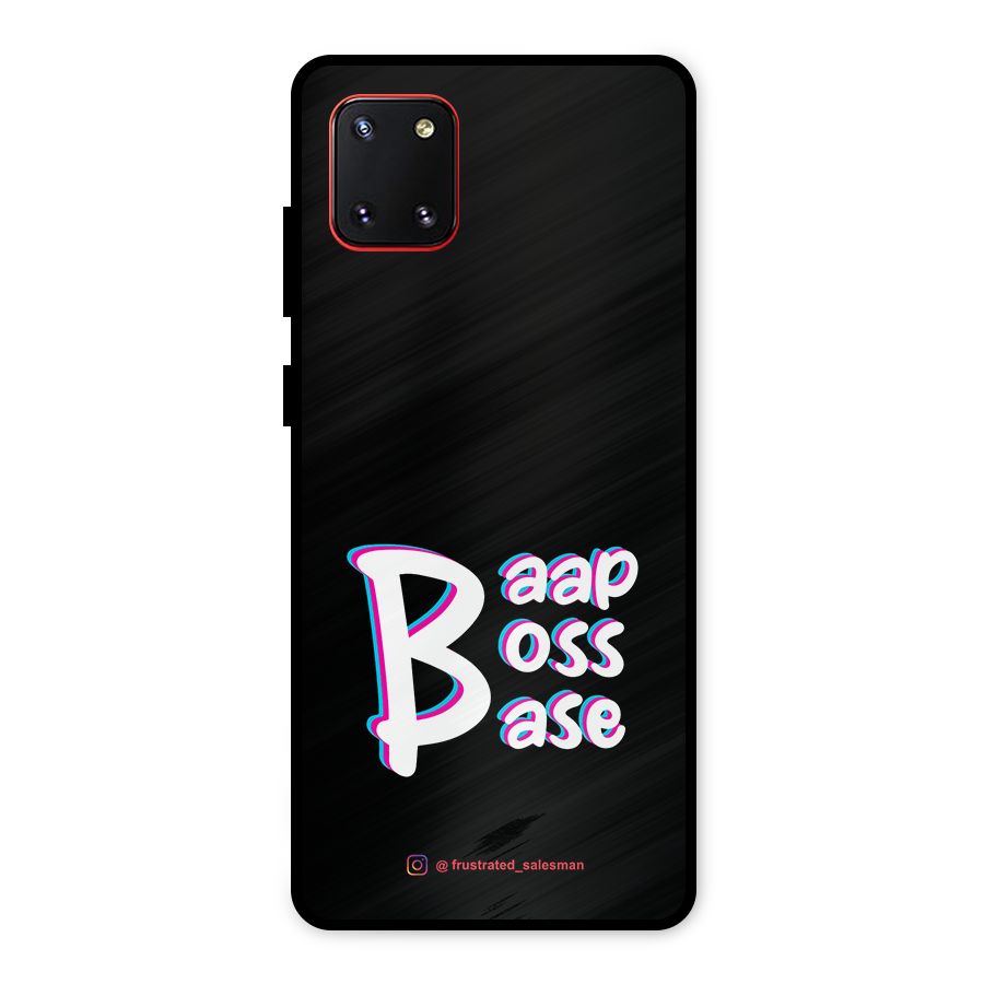 Baap Boss Base Black Metal Back Case for Galaxy Note 10 Lite