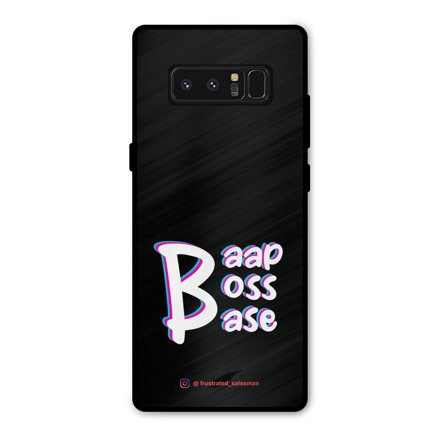 Baap Boss Base Black Metal Back Case for Galaxy Note 8