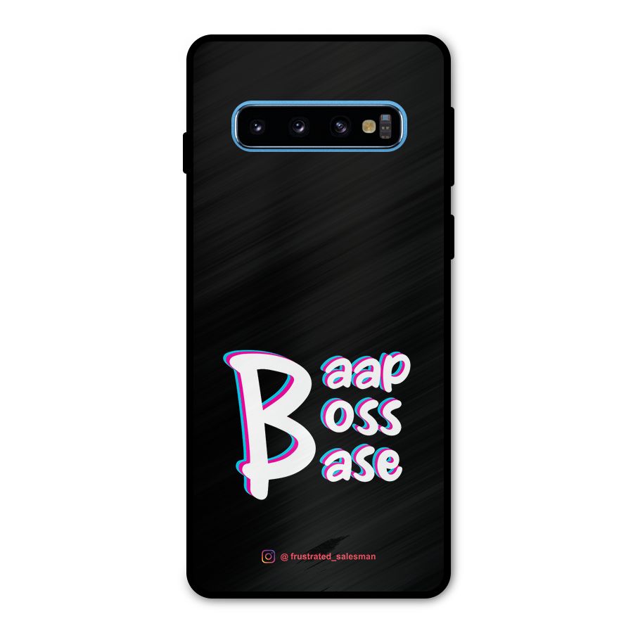 Baap Boss Base Black Metal Back Case for Galaxy S10