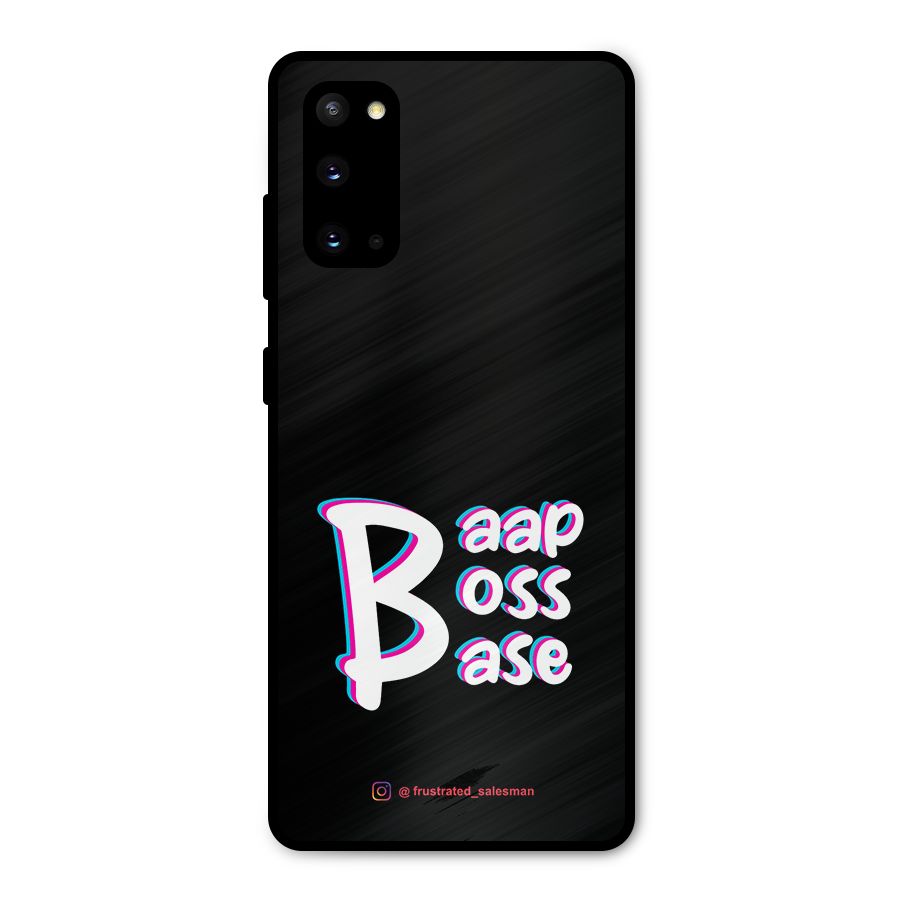 Baap Boss Base Black Metal Back Case for Galaxy S20