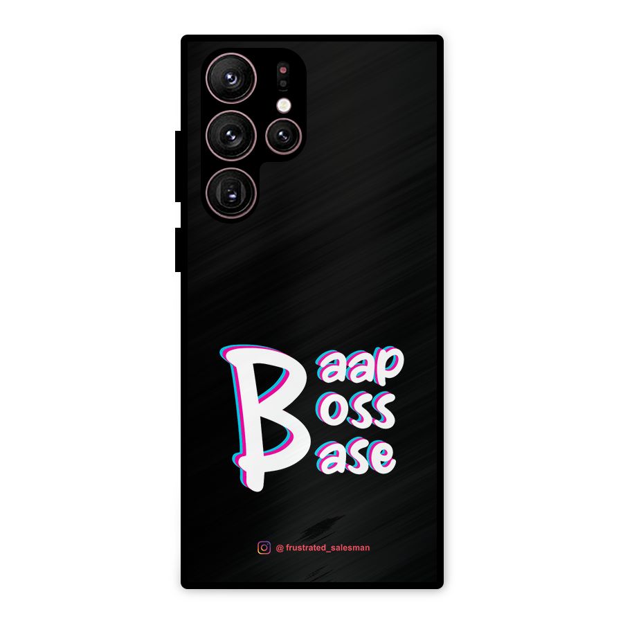 Baap Boss Base Black Metal Back Case for Galaxy S22 Ultra 5G