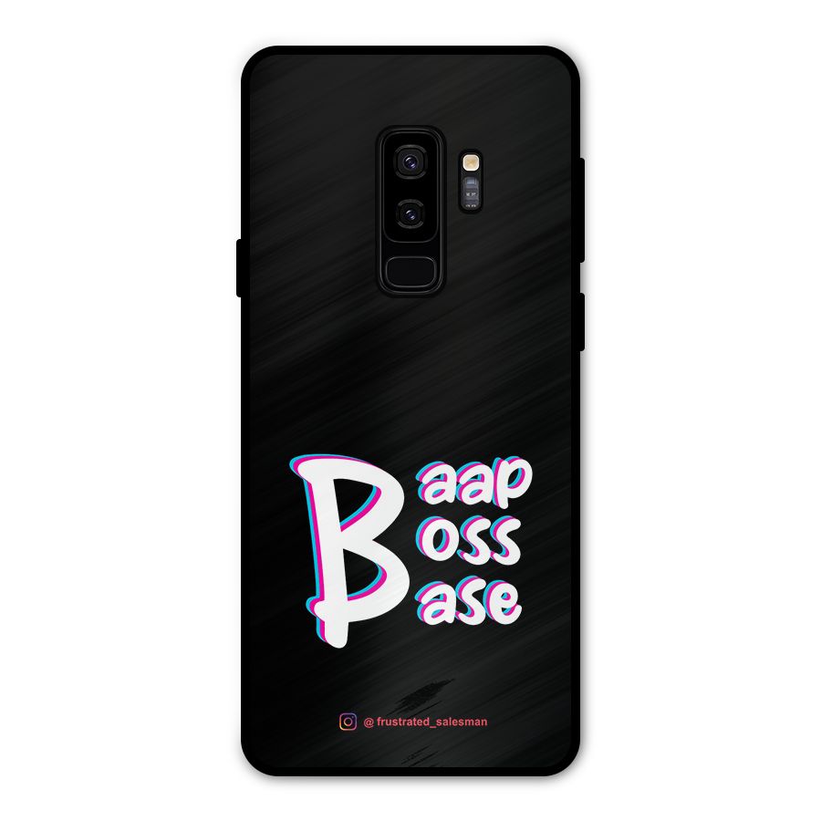 Baap Boss Base Black Metal Back Case for Galaxy S9 Plus