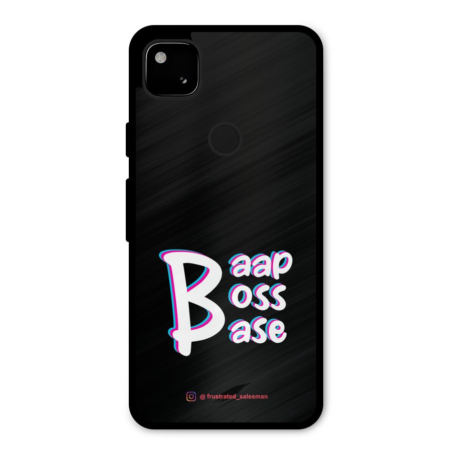 Baap Boss Base Black Metal Back Case for Google Pixel 4a