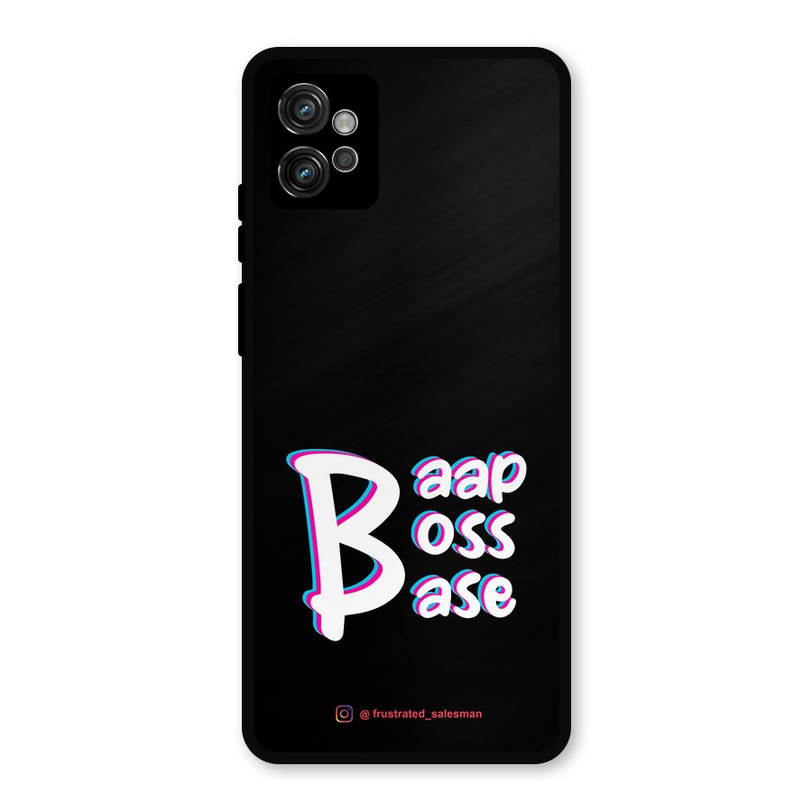 Baap Boss Base Black Metal Back Case for Moto G32