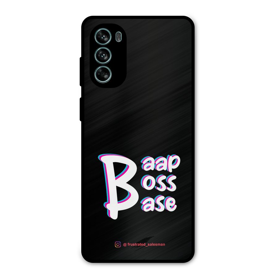 Baap Boss Base Black Metal Back Case for Moto G62