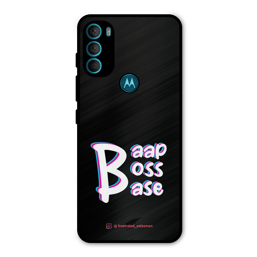 Baap Boss Base Black Metal Back Case for Moto G71 5G
