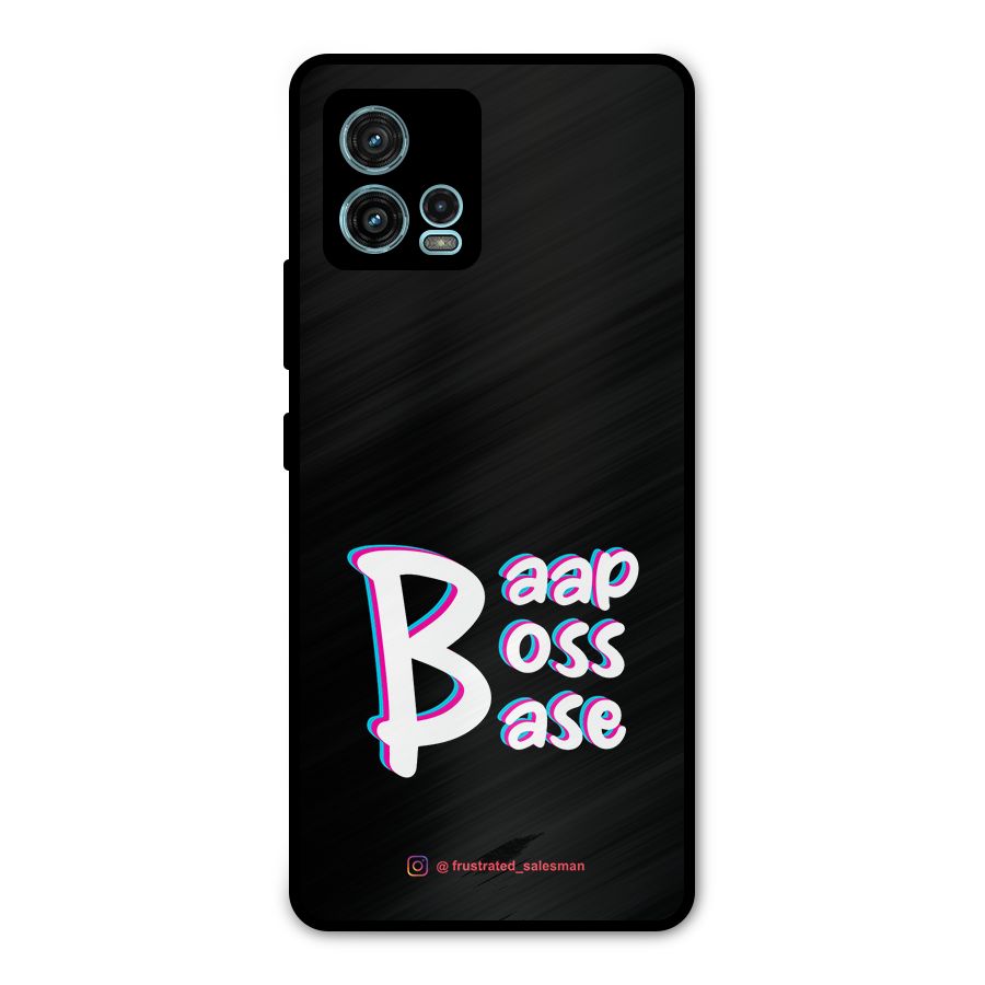 Baap Boss Base Black Metal Back Case for Moto G72