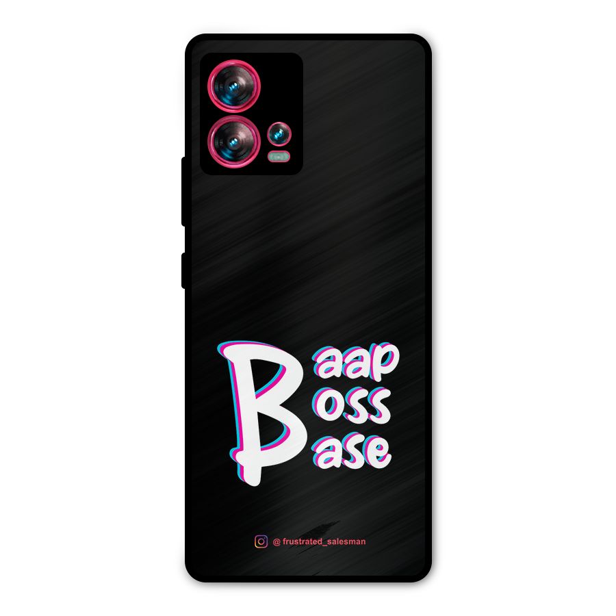 Baap Boss Base Black Metal Back Case for Motorola Edge 30 Fusion