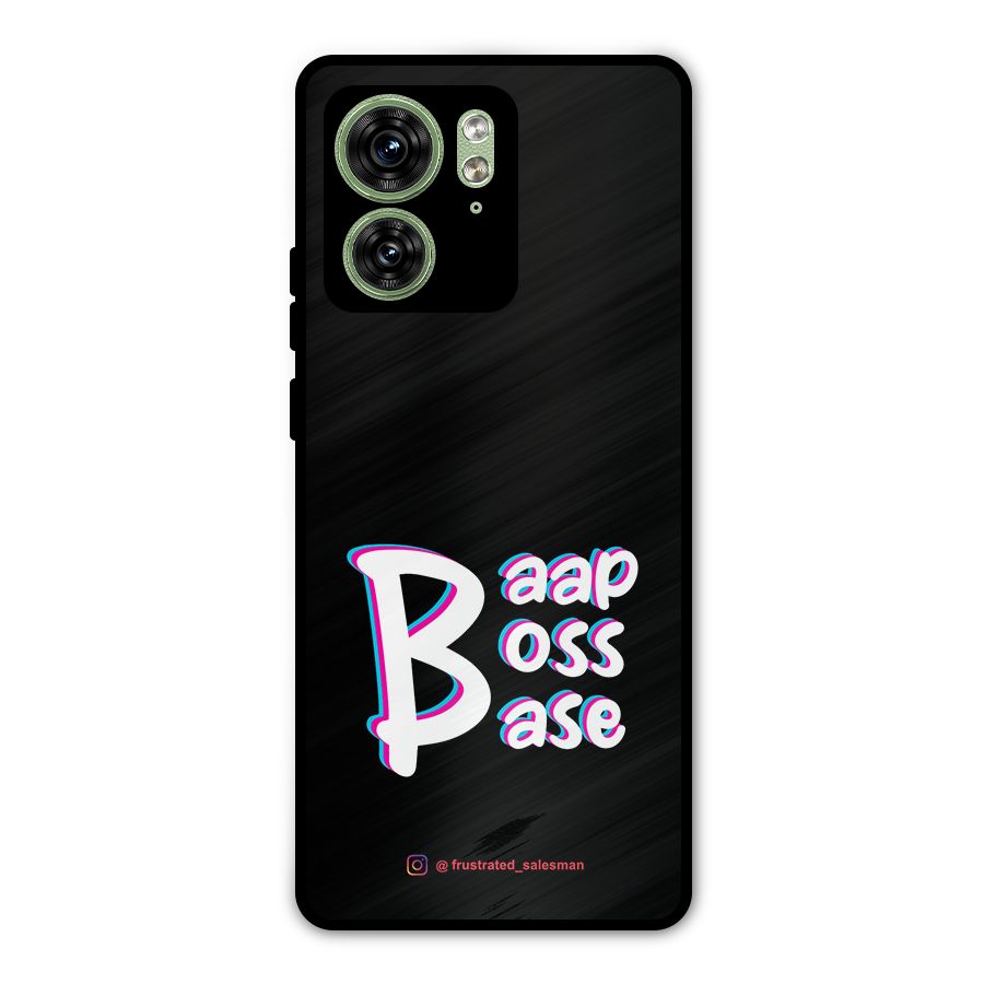 Baap Boss Base Black Metal Back Case for Motorola Edge 40 5G