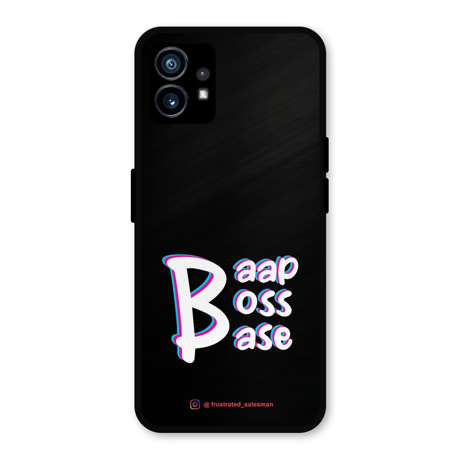 Baap Boss Base Black Metal Back Case for Nothing Phone 1