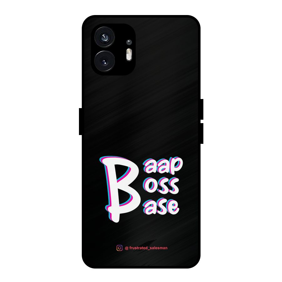 Baap Boss Base Black Metal Back Case for Nothing Phone 2