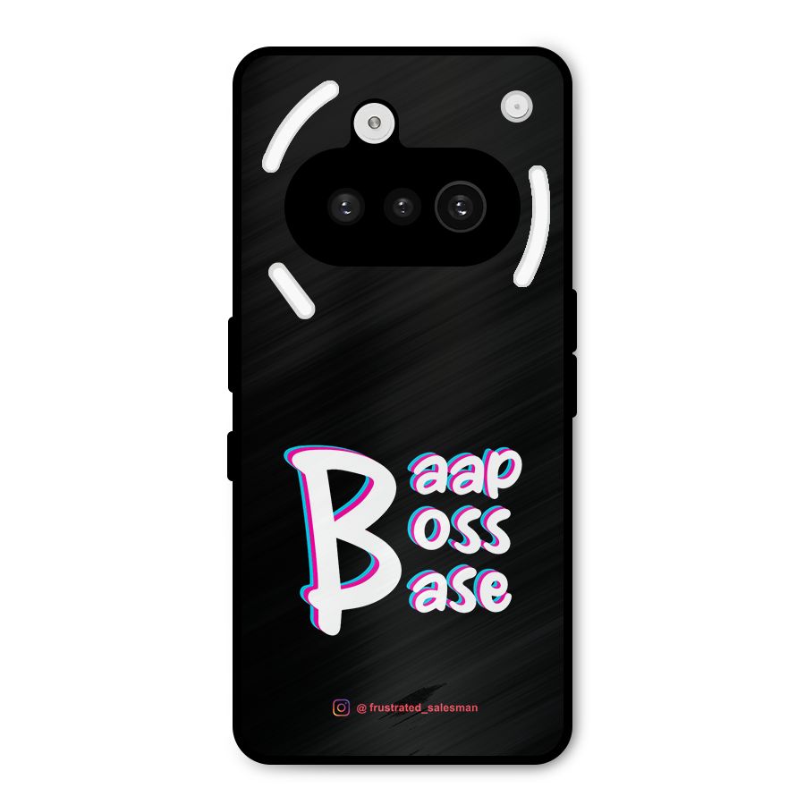 Baap Boss Base Black Metal Back Case for Nothing Phone 3a