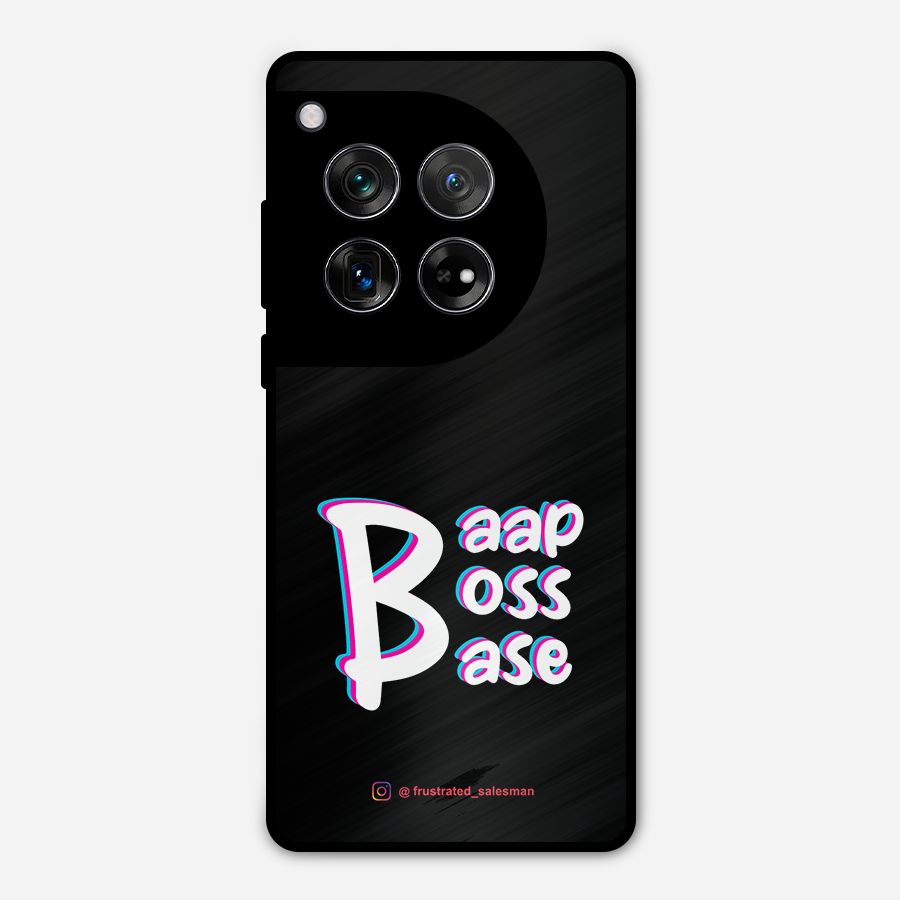 Baap Boss Base Black Metal Back Case for OnePlus 12