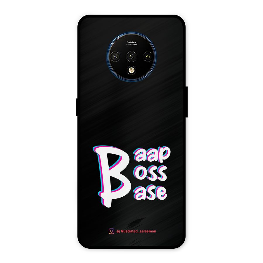Baap Boss Base Black Metal Back Case for OnePlus 7T