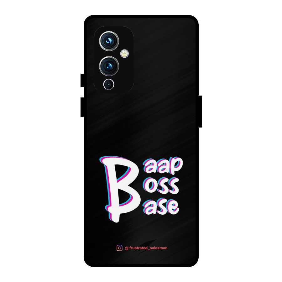 Baap Boss Base Black Metal Back Case for OnePlus 9