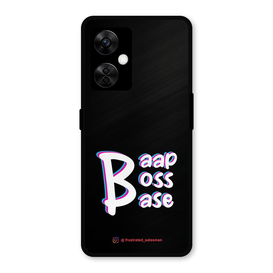 Baap Boss Base Black Metal Back Case for OnePlus Nord CE 3 Lite