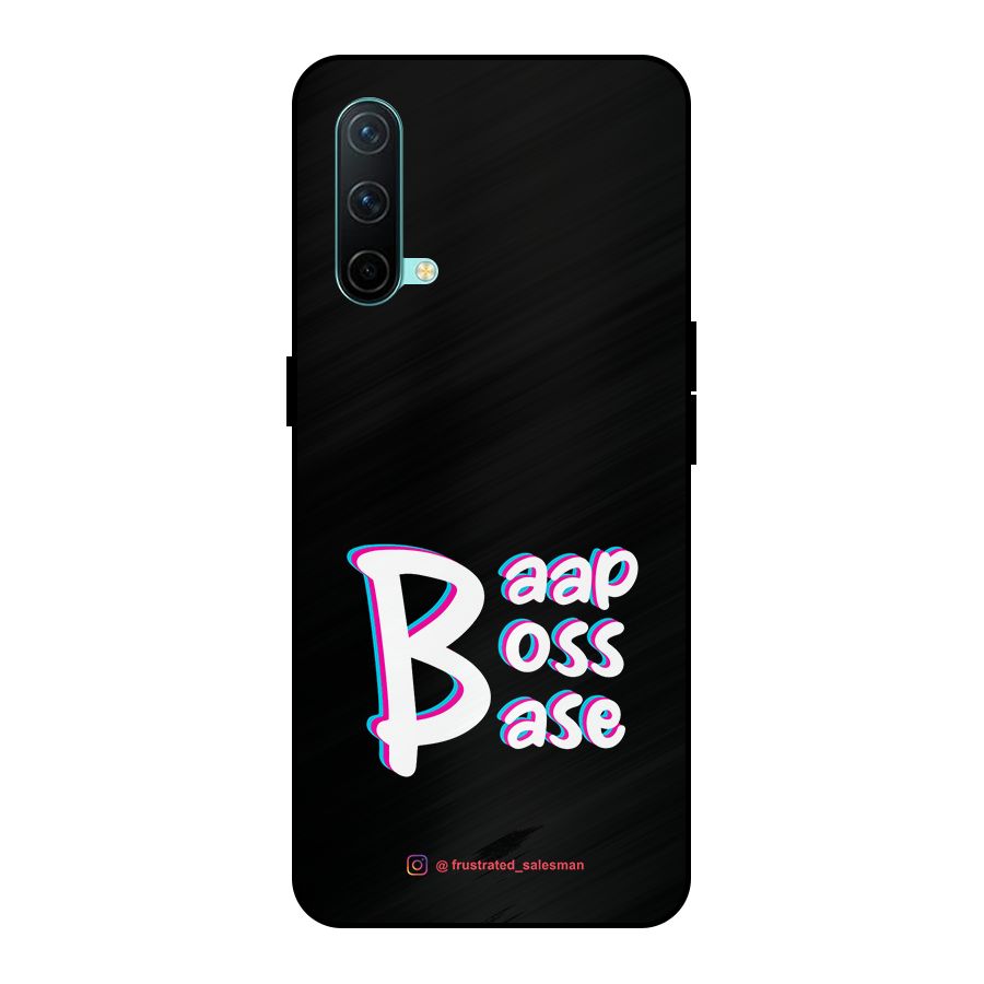 Baap Boss Base Black Metal Back Case for OnePlus Nord CE 5G