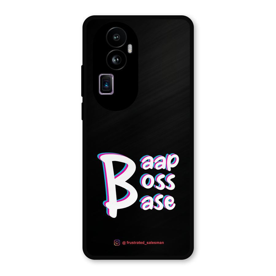 Baap Boss Base Black Metal Back Case for Oppo Reno10 Pro Plus